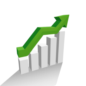 Moving up graph for influencer marketing bussiness