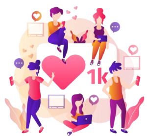 influencer collaboration vector image