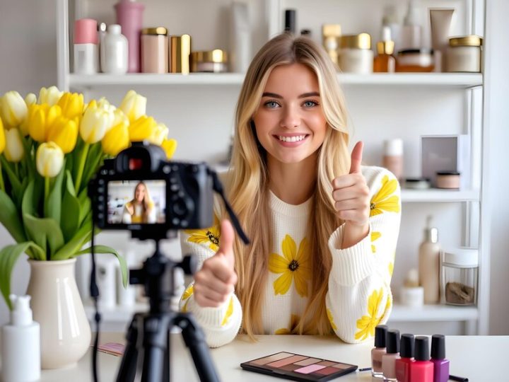 beauty-vlogger-giving-thumbs-up-makeup-skincare